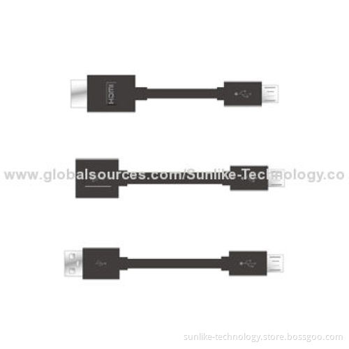 MHL/HDMI to Micro B Cables, Supports 1,080P HD Video